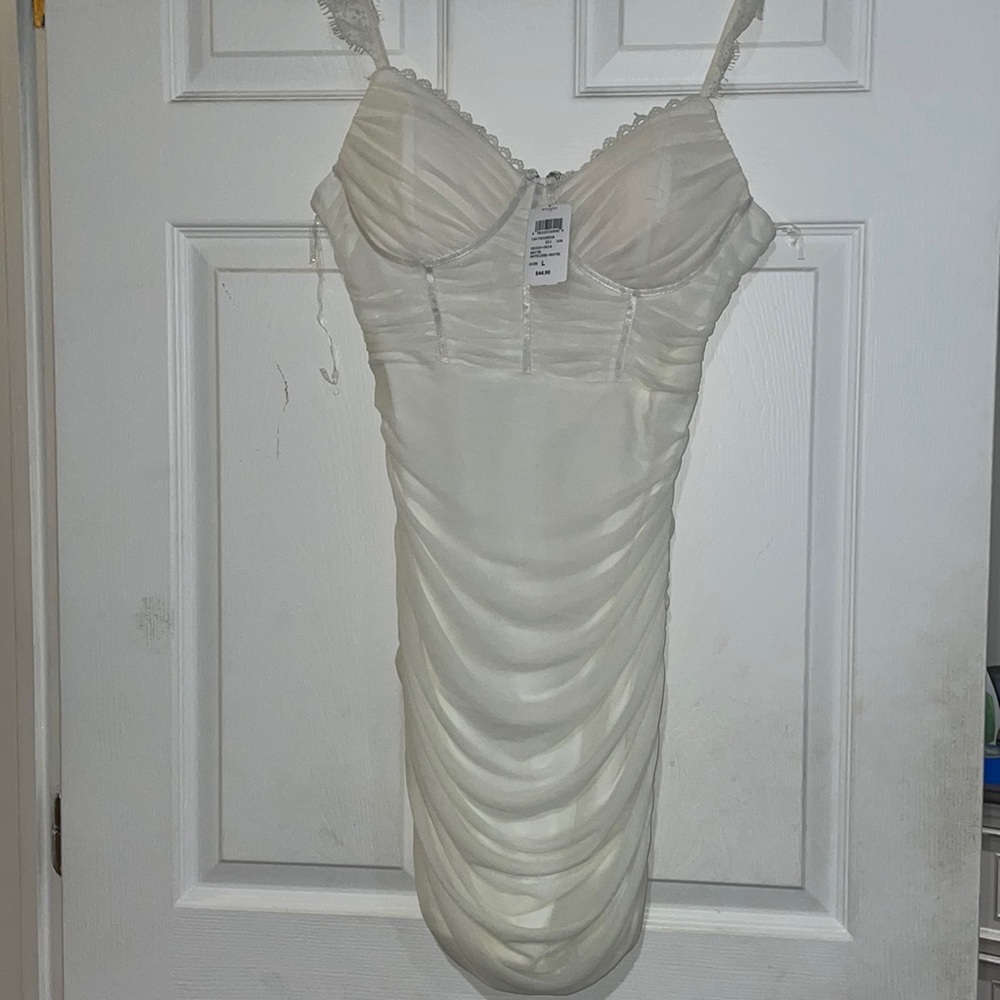 Off white short dress